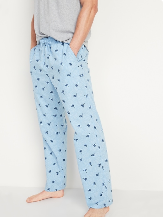 Printed Poplin Pajama Pants for Men Old Navy