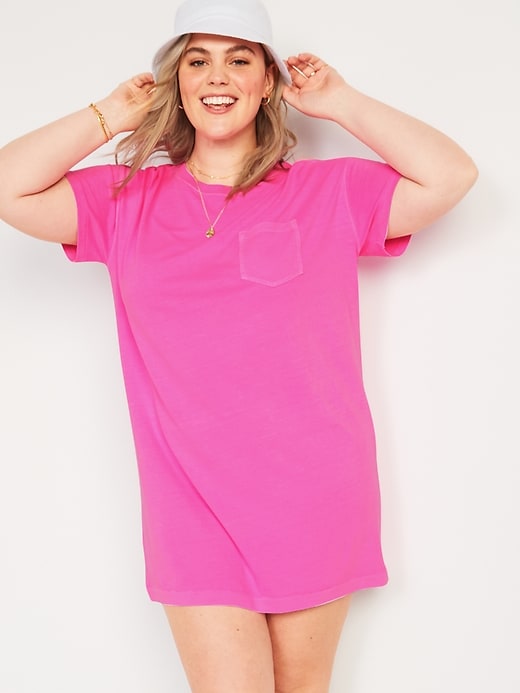 Image number 7 showing, Short-Sleeve Vintage Mini T-Shirt Shift Dress for Women