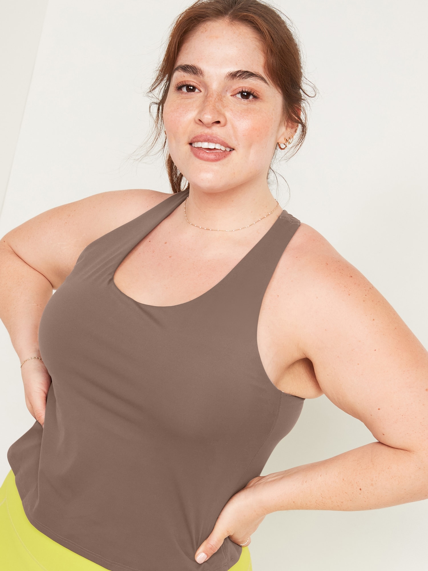 PowerSoft Cropped ShelfBra Tank Top for Women Old Navy