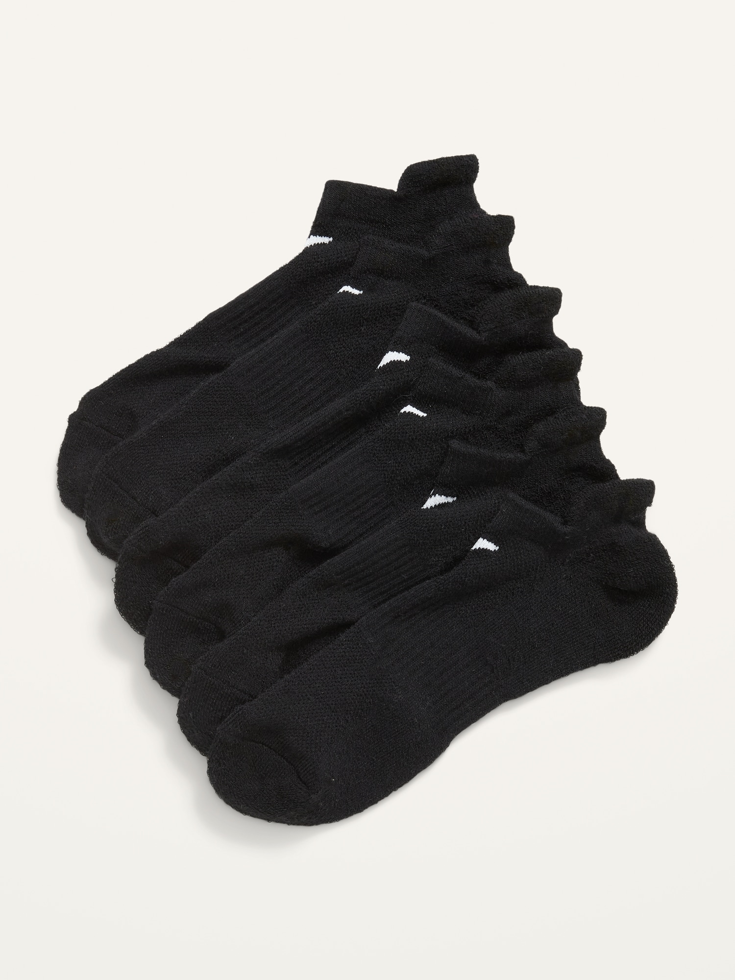 Old Navy Athletic Ankle Socks 3-Pack for Men black. 1