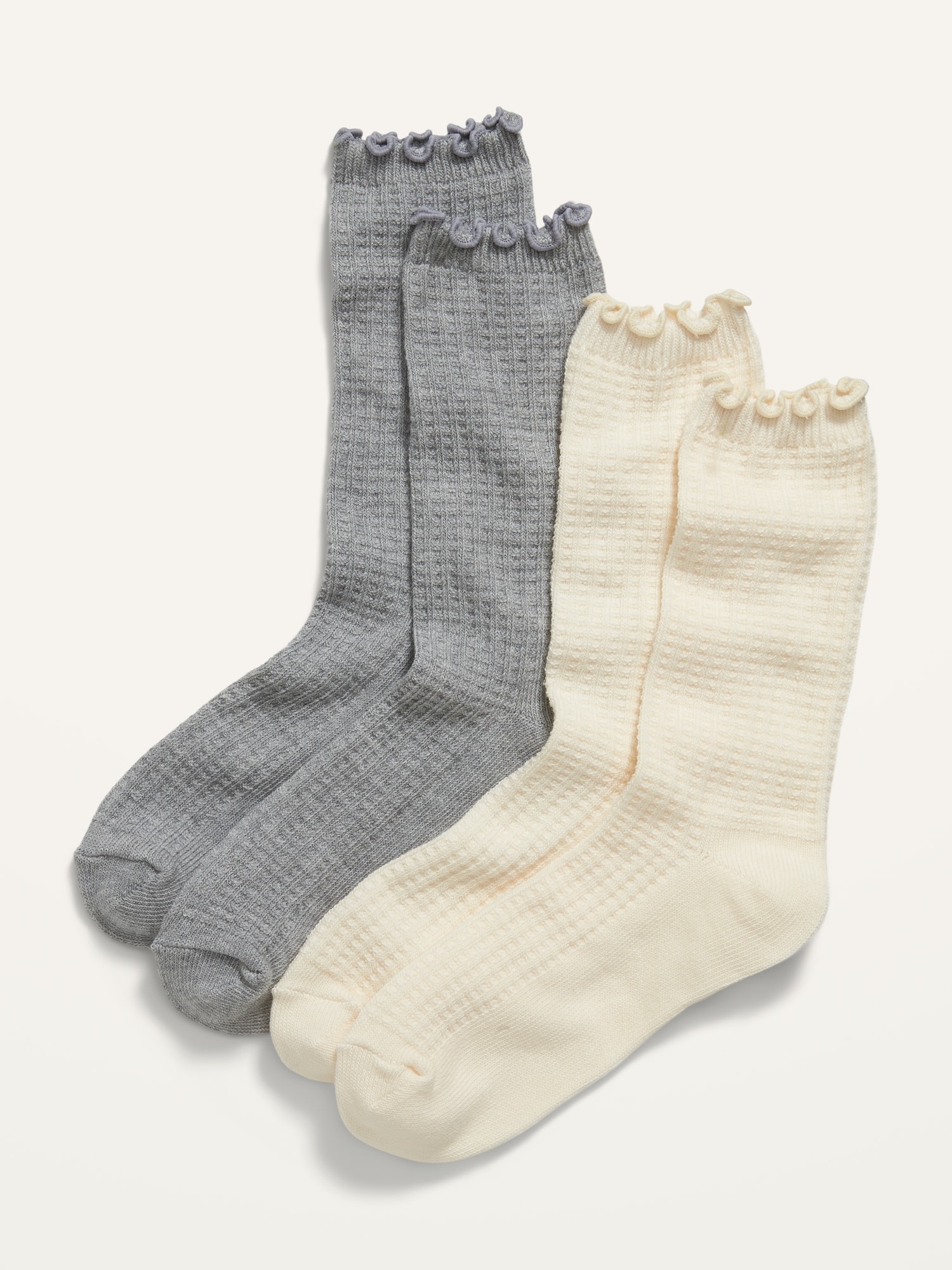 Women Ankle Socks Lace Ruffle Socks Solid Lettuce Edge Knit Socks