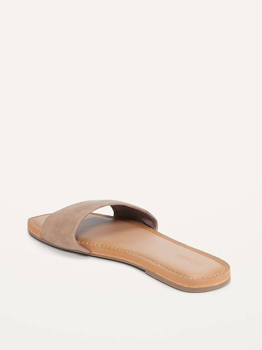 Image number 4 showing, Faux-Suede Slide Sandals