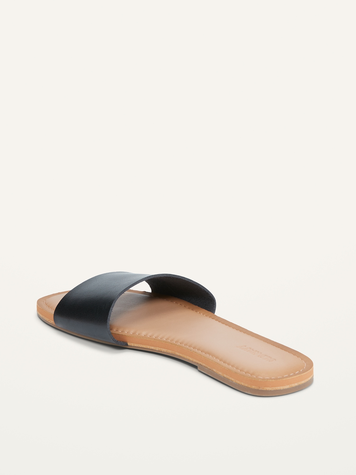 Faux-Leather Slide Sandals for Women | Old Navy
