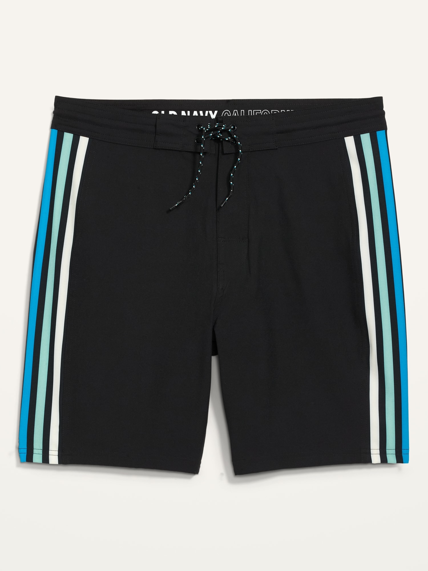 Built-In Flex Side-Stripe Board Shorts -- 8-inch inseam