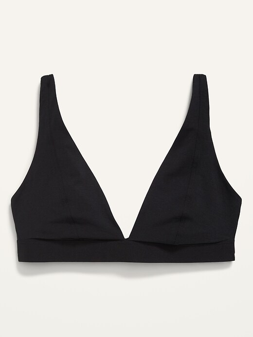Old Navy Supima® Cotton-Blend Plunge Bralette Top for Women. 1