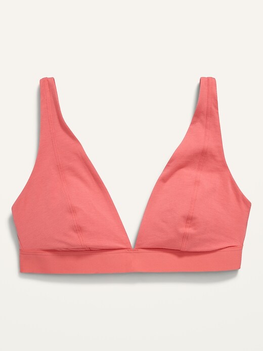 Old Navy Supima® Cotton-Blend Plunge Bralette Top for Women. 1