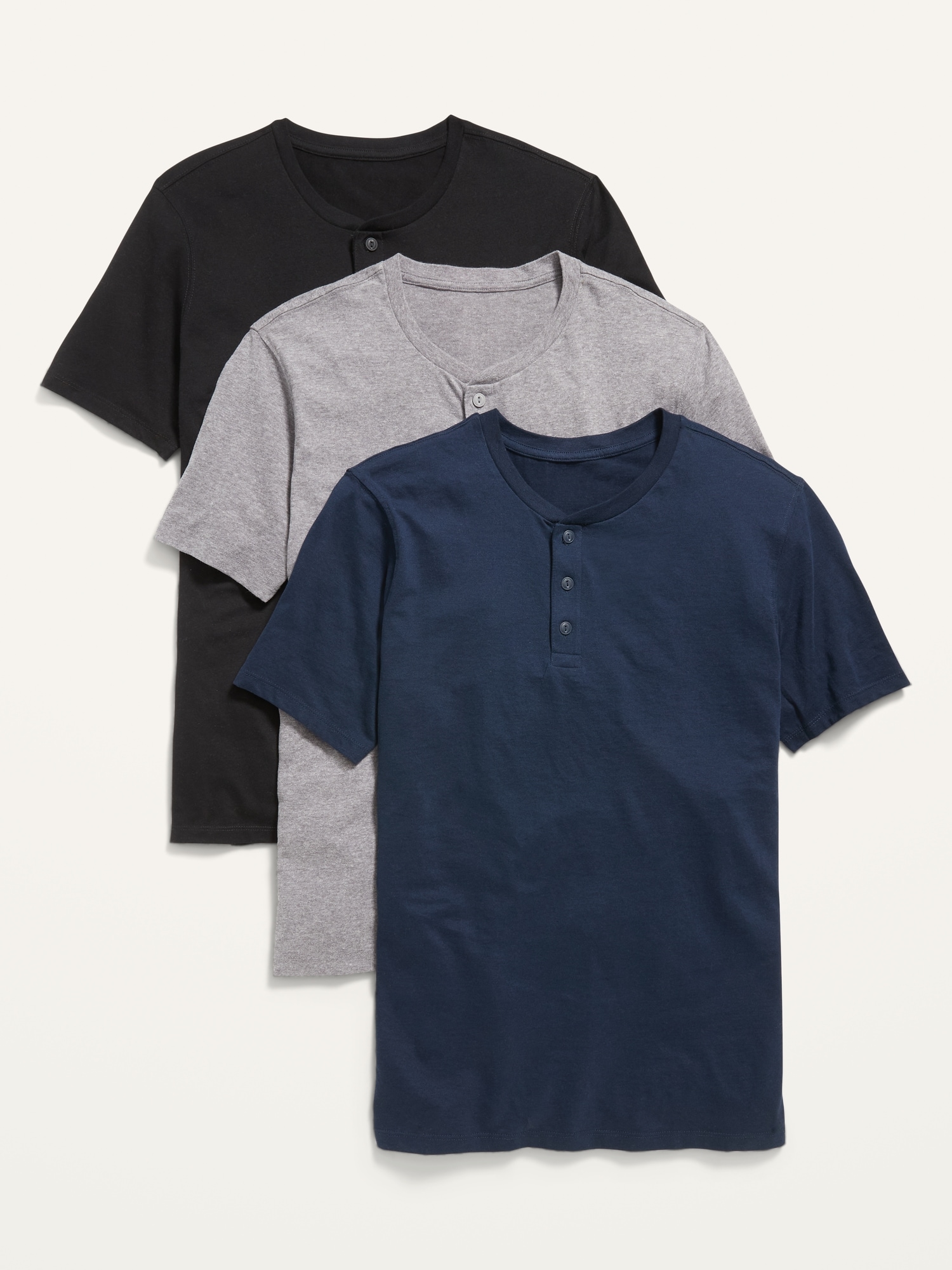 Soft-Washed Henley T-Shirt 3-Pack