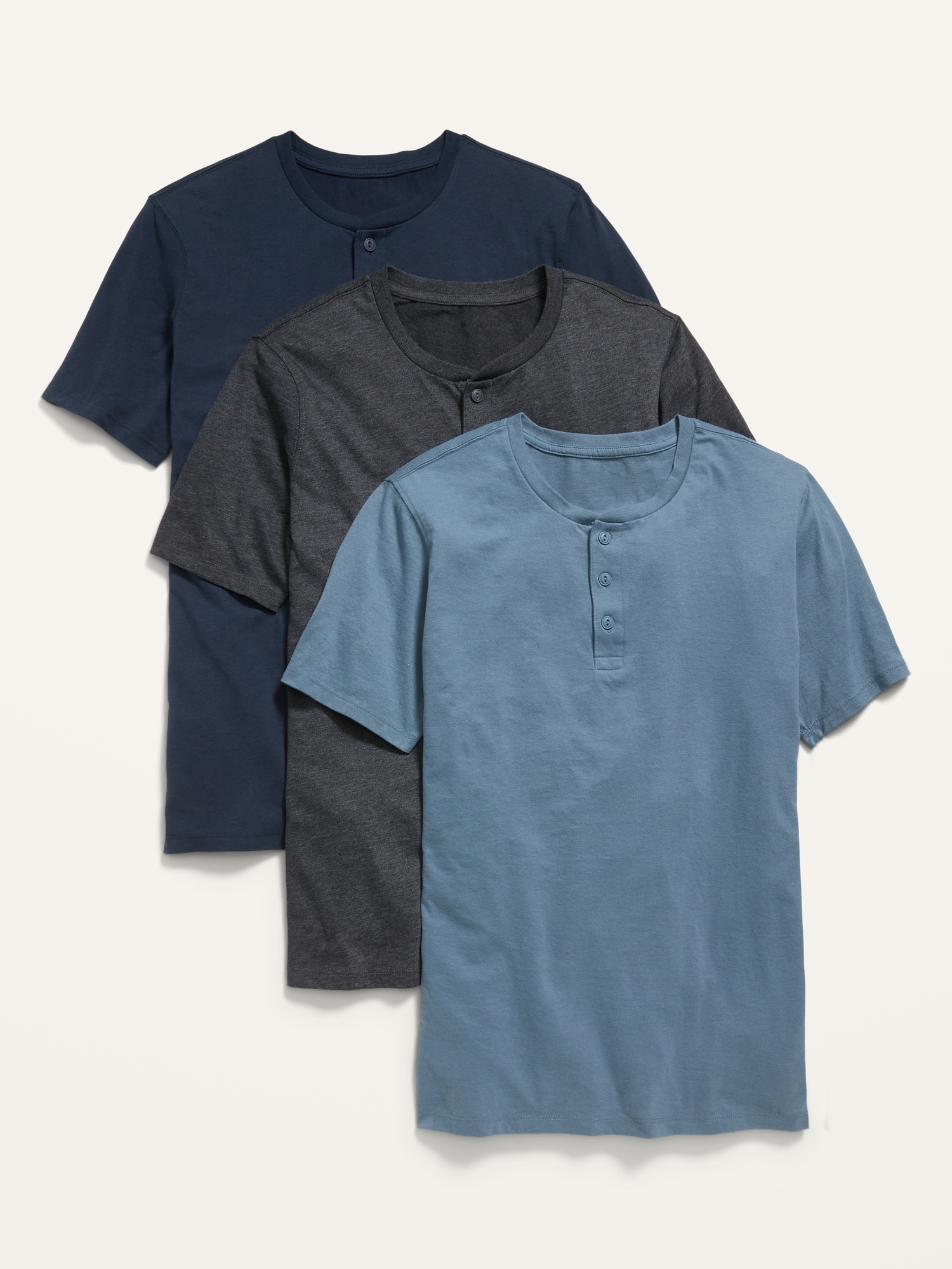 Soft-Washed Henley T-Shirt 3-Pack