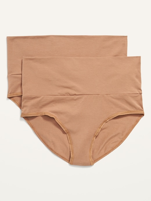 Old Navy Maternity 2-Pack Rollover-Waist Supima&#174 Cotton-Blend Hipster Underwear. 1