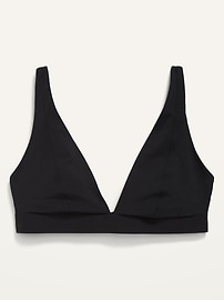 View large product image 4 of 8. Supima® Cotton-Blend Plunge Bralette Top