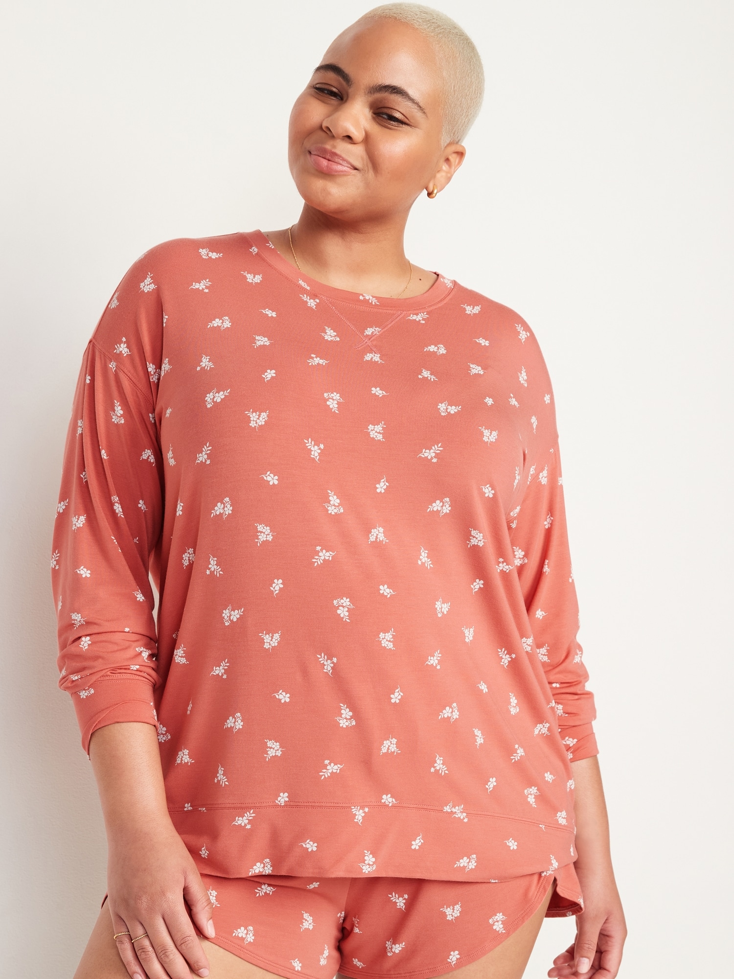 Sunday Sleep LongSleeve Pajama Tunic Top for Women Old Navy