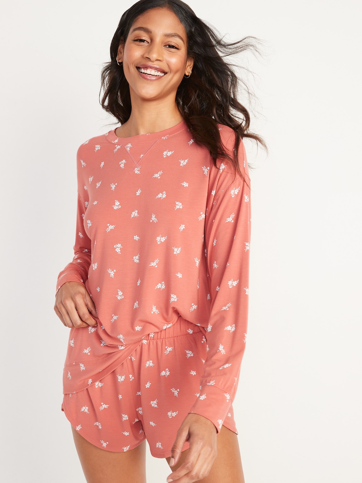 Sunday Sleep LongSleeve Pajama Tunic Top for Women Old Navy