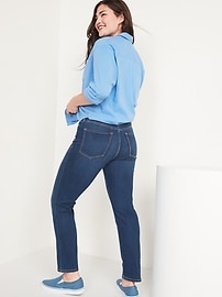 High-Waisted Power Slim Straight Jeans 