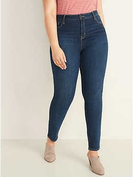 High-Waisted Dark-Wash Rockstar Super 