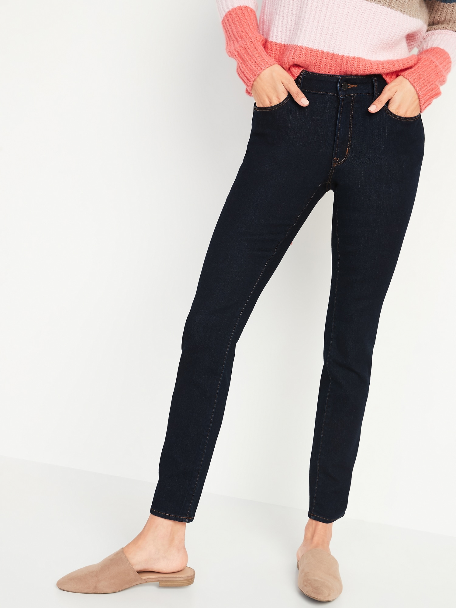 old navy dark wash skinny jeans