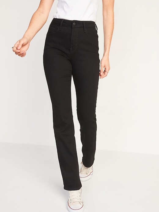 High-Waisted Kicker Boot-Cut Black 