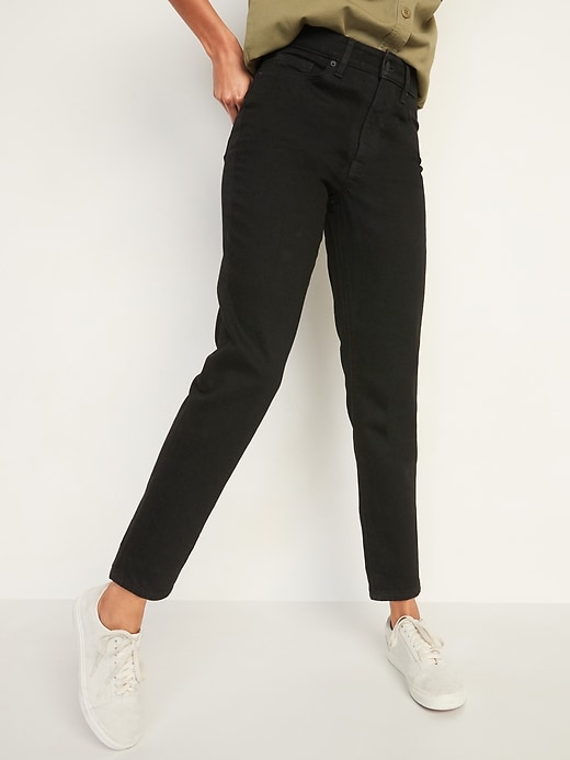 Image number 1 showing, High-Waisted O.G. Straight Black Jeans for Women