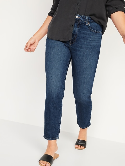 Image number 1 showing, High-Waisted O.G. Straight Ankle Jeans