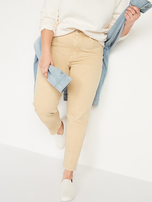 Image number 5 showing, High-Waisted O.G. Straight Mineral-Dye Jeans for Women