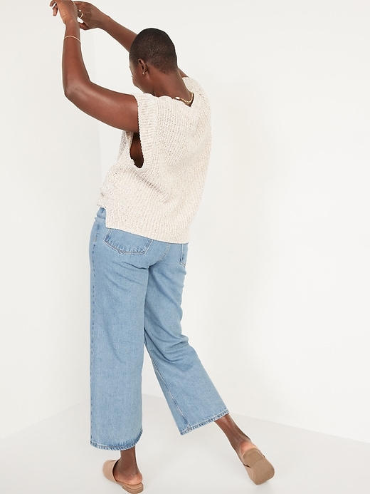 Image number 6 showing, Extra High-Waisted Wide-Leg Light-Wash Jeans