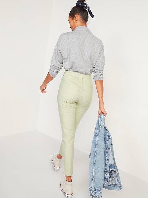 Image number 2 showing, High-Waisted O.G. Straight Mineral-Dye Jeans