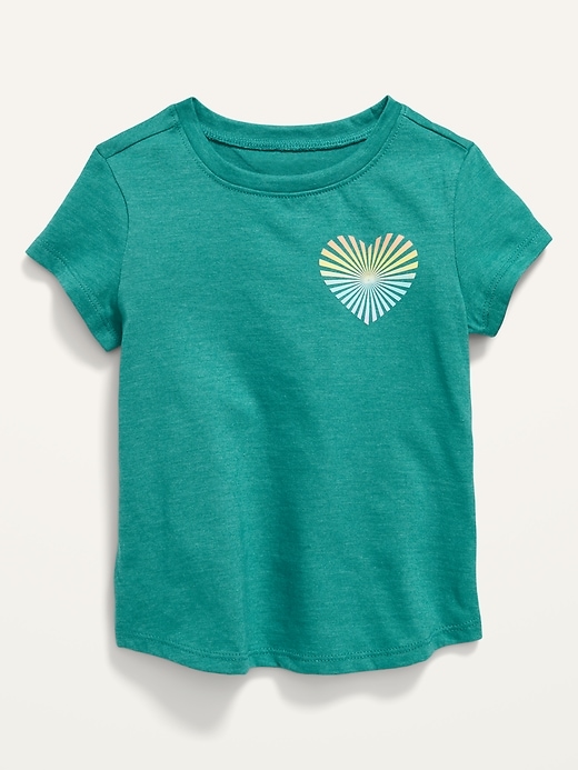 View large product image 1 of 2. Graphic Crew-Neck T-Shirt for Toddler Girls