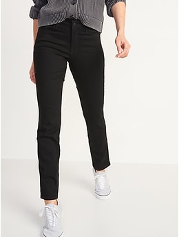 old navy black straight leg jeans