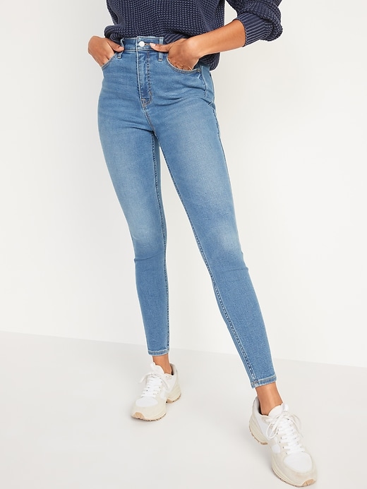 Image number 1 showing, Extra High-Waisted Rockstar 360° Stretch Super Skinny Jeans for Women