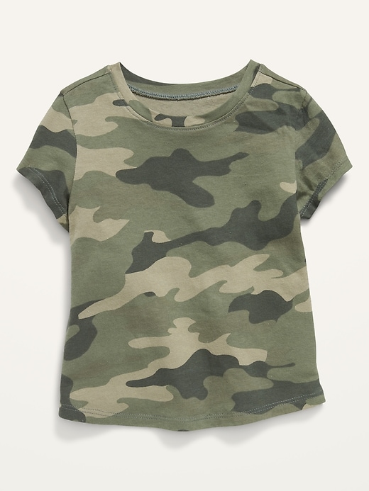 Printed Crew Neck T Shirt For Toddler Girls Old Navy   Cn28696084 