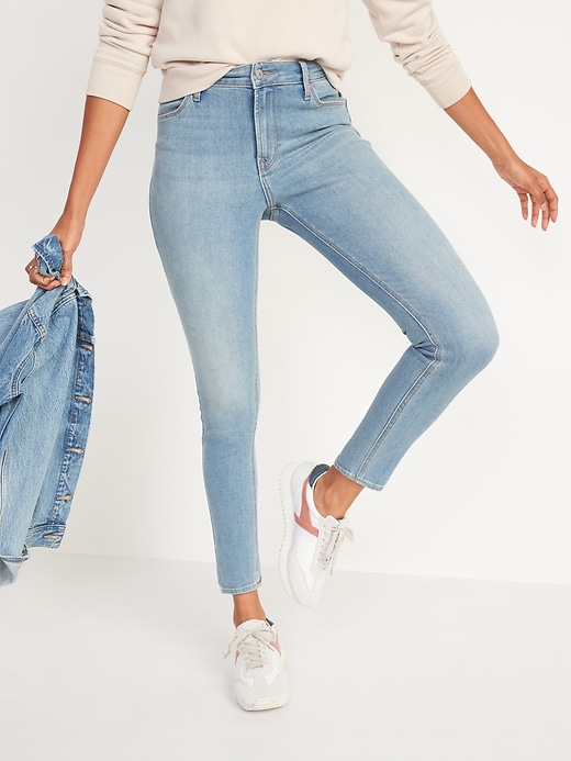 Image number 1 showing, High-Waisted Wow Super-Skinny Jeans for Women