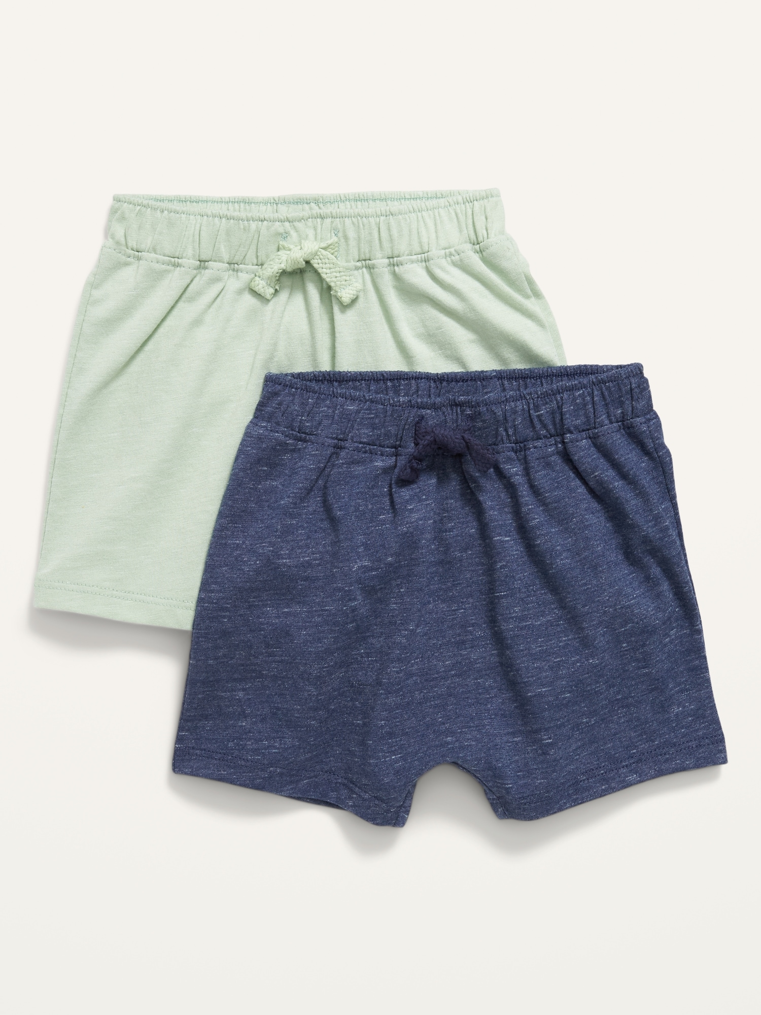 Unisex 2-Pack U-Shaped Jersey-Knit Shorts for Baby