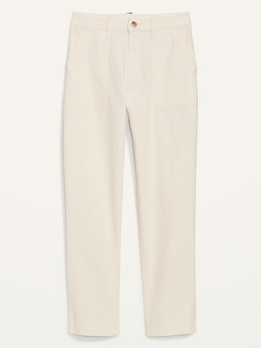 Image number 4 showing, High-Waisted Straight Canvas Workwear Pants