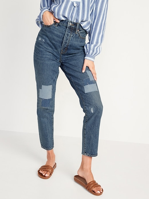 old navy patchwork jeans