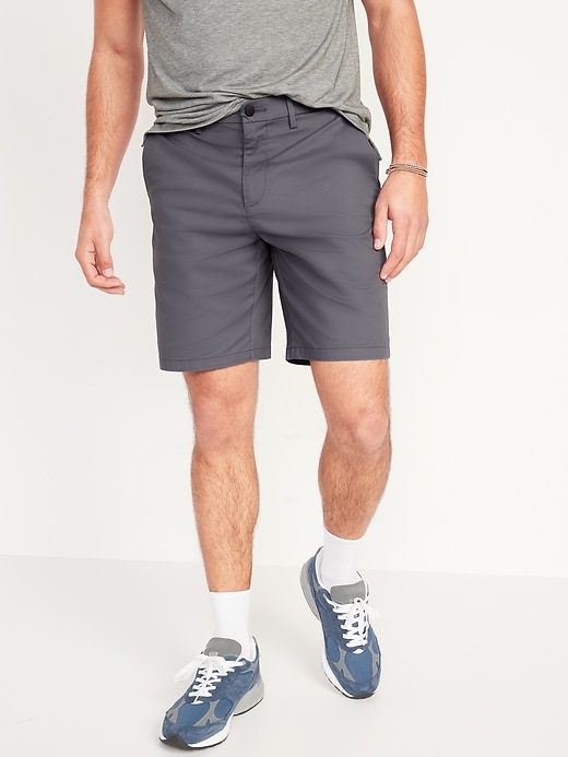 Image number 1 showing, Slim Ultimate Tech Chino Shorts -- 9-inch inseam