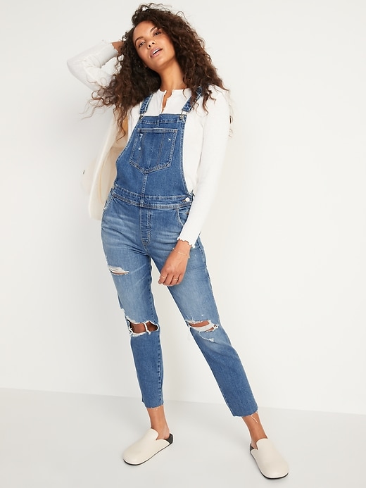 Image number 1 showing, O.G. Workwear Ripped Jean Overalls