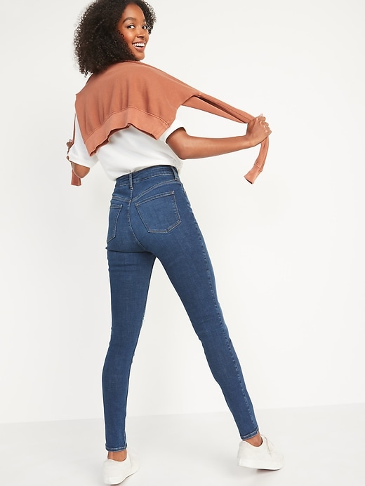 Image number 2 showing, Extra High-Waisted Rockstar 360&#176 Stretch Super Skinny Ripped Jeans