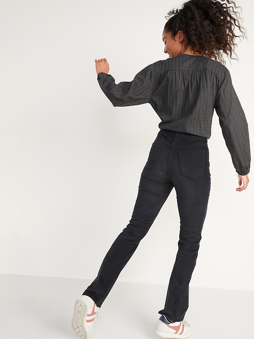 Image number 2 showing, Extra High-Waisted Kicker Corduroy Boot-Cut Pants for Women