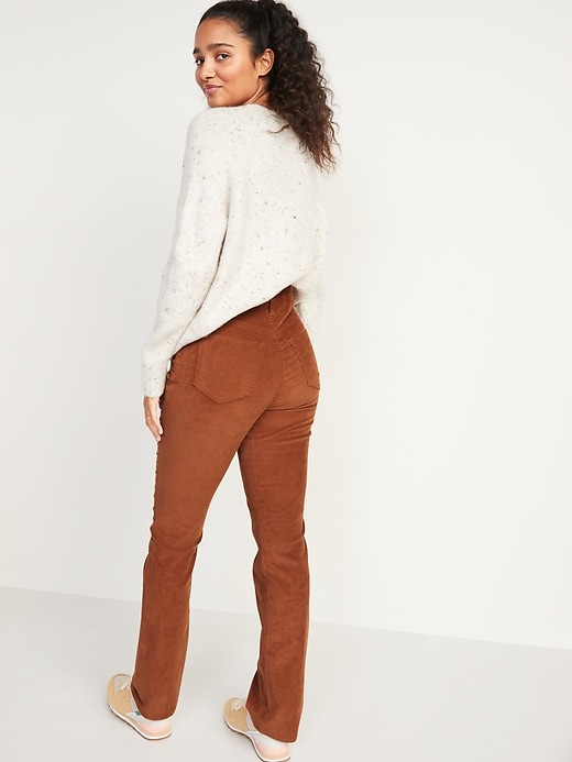 Image number 2 showing, Extra High-Waisted Kicker Corduroy Boot-Cut Pants for Women