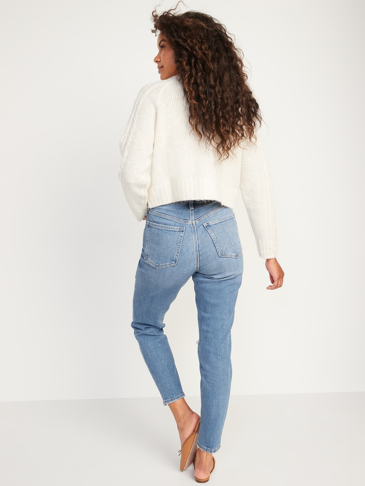 old navy higher high waisted jeans