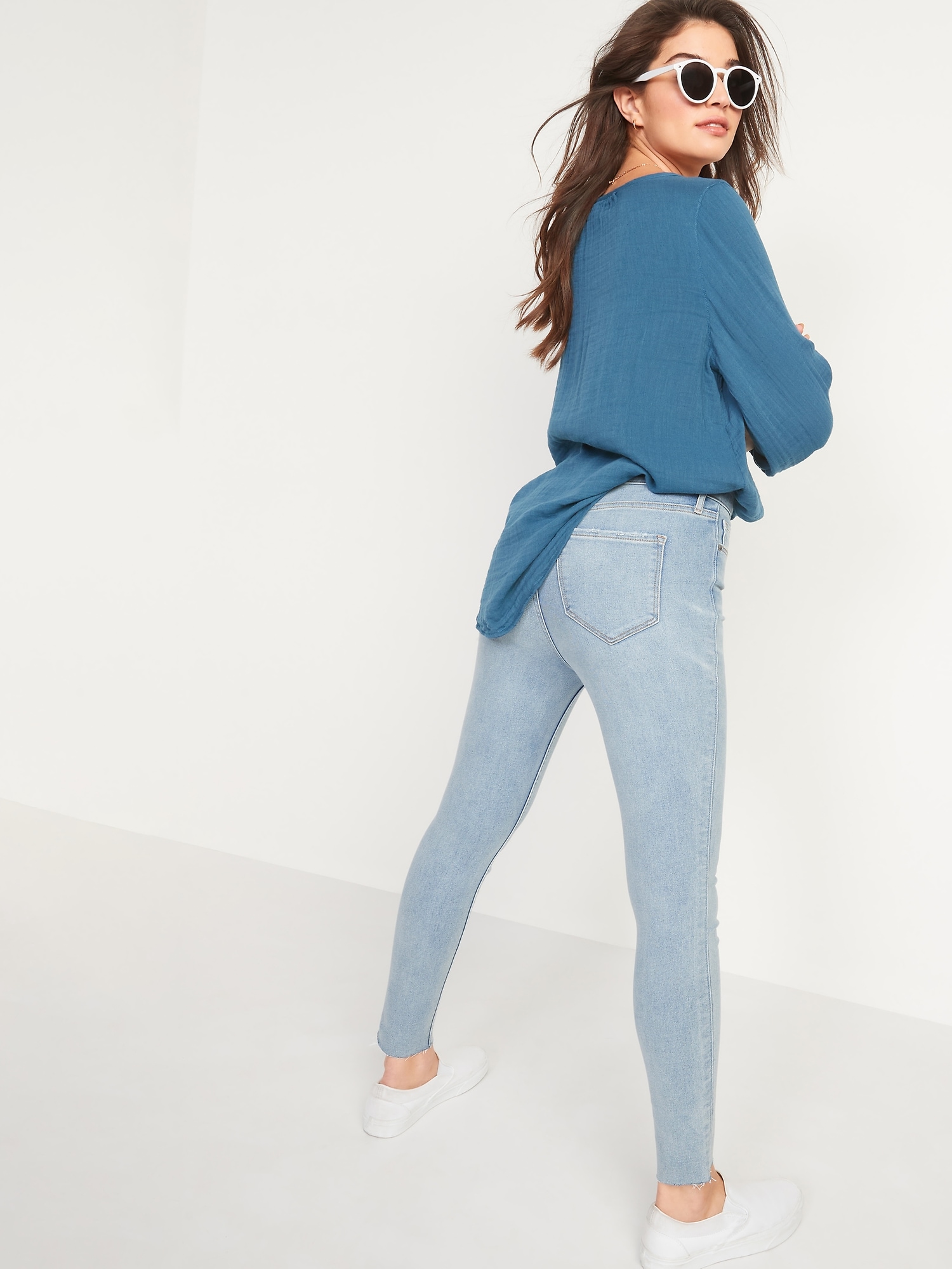 Cut-Off Jeans Stretch Super Women | Old Navy for Rockstar High-Waisted Skinny 360° Extra