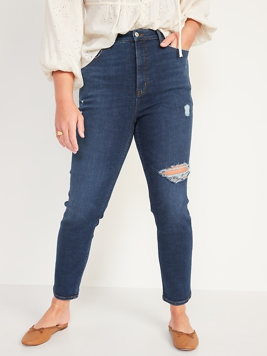 Image number 5 showing, Higher High-Waisted Rockstar 360&#176 Stretch Super Skinny Ripped Jeans for Women