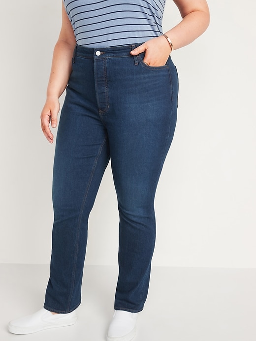 Image number 4 showing, Extra High-Waisted Button-Fly Kicker Boot-Cut Jeans for Women