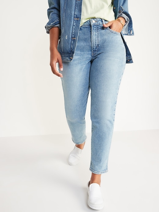 Image number 5 showing, Curvy High-Waisted OG Straight Jeans
