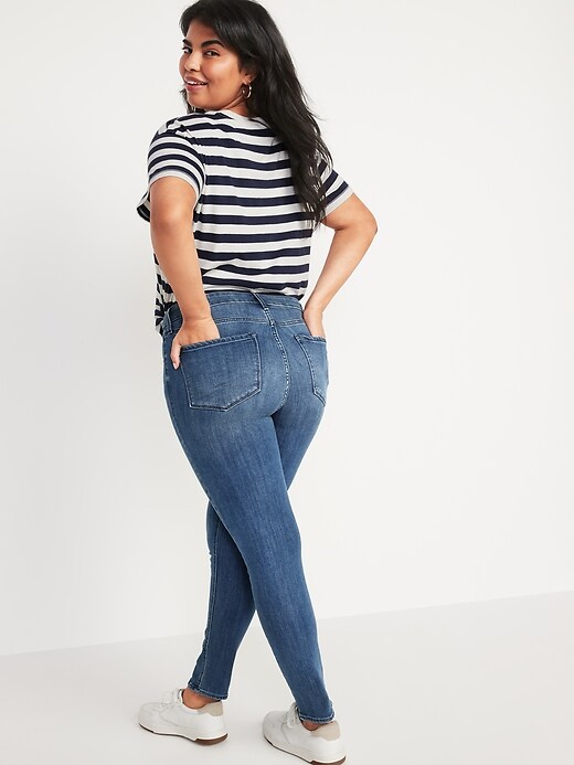 Image number 6 showing, High-Waisted Medium-Wash Super Skinny Jeans for Women