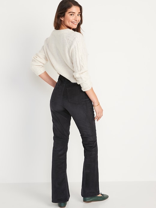 Image number 2 showing, Higher High-Waisted Corduroy Flare Pants for Women
