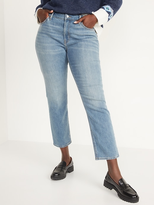 Image number 5 showing, Mid-Rise Built-In Warm Boyfriend Jeans