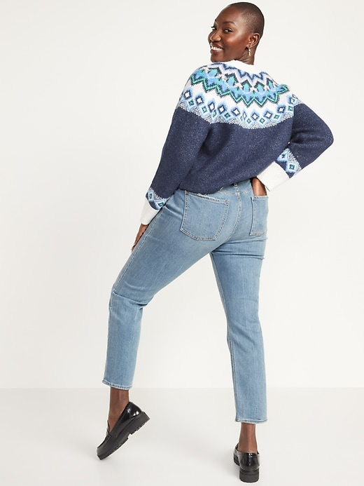 Image number 6 showing, Mid-Rise Built-In Warm Boyfriend Jeans