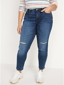 Curvy High-Waisted OG Straight Ripped Jeans for Women