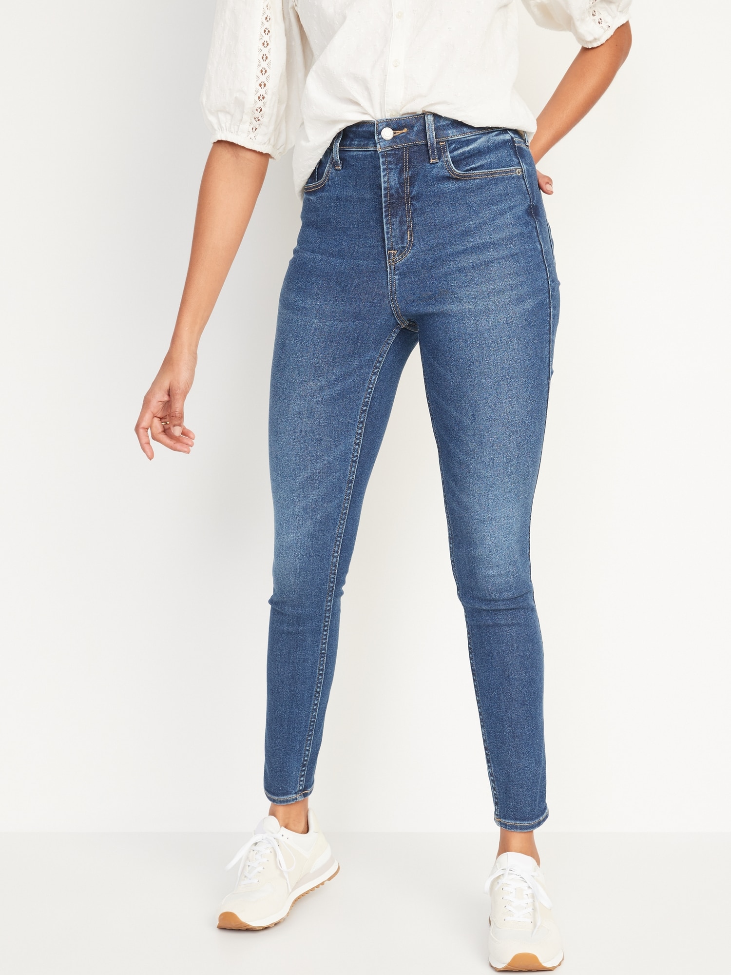 High-Waisted Rockstar 360° Stretch Super Skinny Jeans for Women | Old Navy