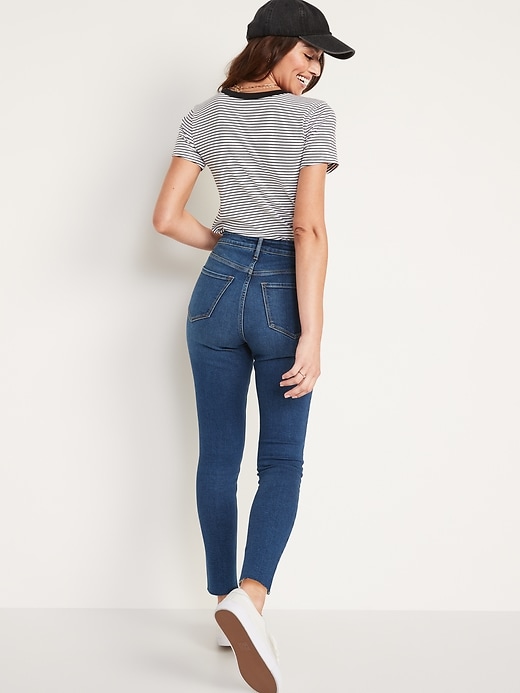 Image number 2 showing, High-Waisted Rockstar Super-Skinny Ankle Jeans